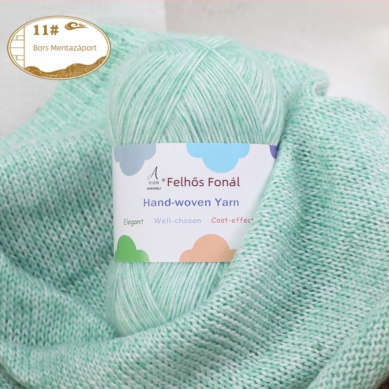 Kézzel kötött sál és pulóver fonal, gyapjú-pamut keverék, gyapjú szálak csoportos fonal, márka Comfortable