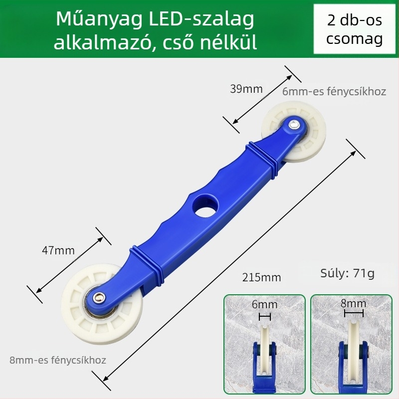 LED szalag szerelőeszköz keményfa nyomókerékkel alacsony feszültségű szalagokhoz, univerzális LED-szalagokhoz, kézi működés, CE tanúsítvány