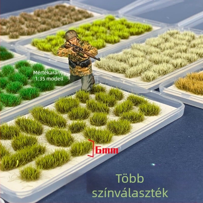 Homokasztalos architektúrális modell rendezetlen fűcsomóval, Nylon anyag, színes dobozos csomagolás, DIY és OEM logó, 15–35 éveseknek