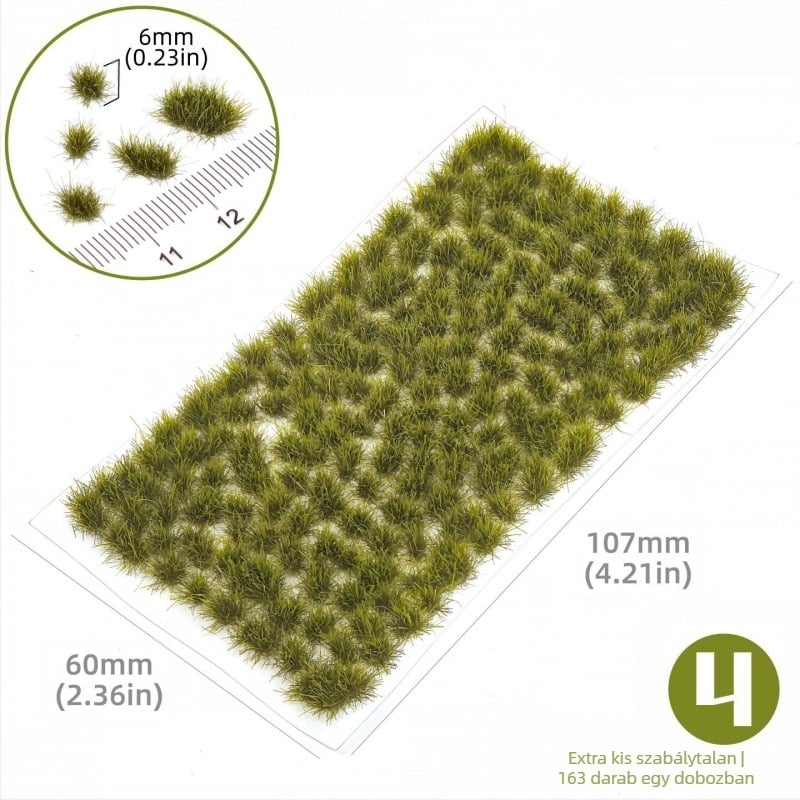 Homokasztalos architektúrális modell rendezetlen fűcsomóval, Nylon anyag, színes dobozos csomagolás, DIY és OEM logó, 15–35 éveseknek