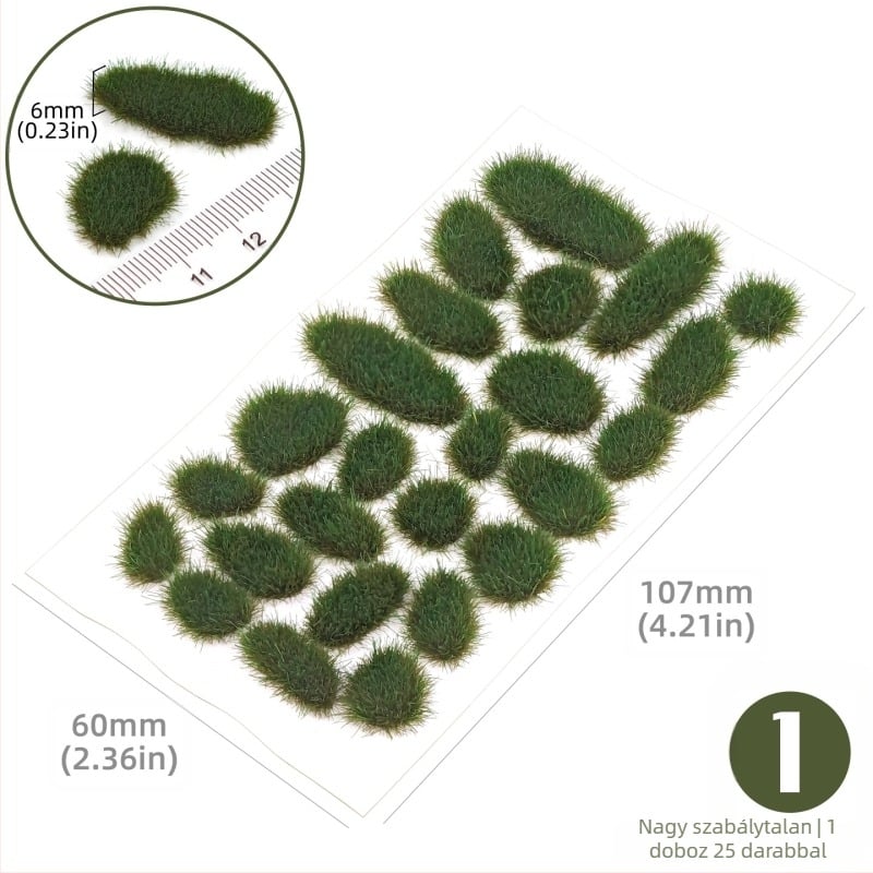 Homokasztalos architektúrális modell rendezetlen fűcsomóval, Nylon anyag, színes dobozos csomagolás, DIY és OEM logó, 15–35 éveseknek