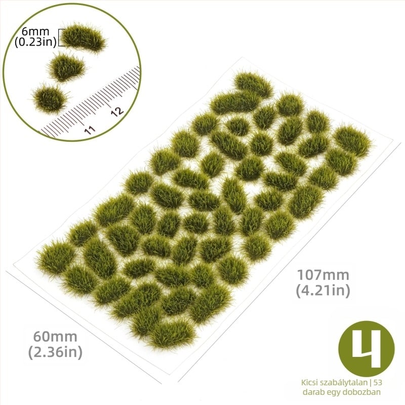 Homokasztalos architektúrális modell rendezetlen fűcsomóval, Nylon anyag, színes dobozos csomagolás, DIY és OEM logó, 15–35 éveseknek