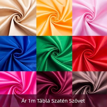 Szatén selyemből készült anyag ruházati béléshez, színpadi függönyökhöz és esküvői dekorációhoz