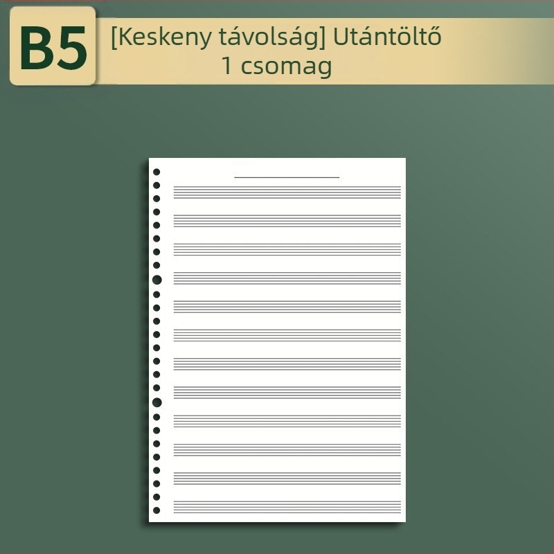 Sijin ötvonalas kottafüzet lekapcsolható lapokkal, modell A5/B5, Lin Dao papír, 60 lap, 26 lyuk