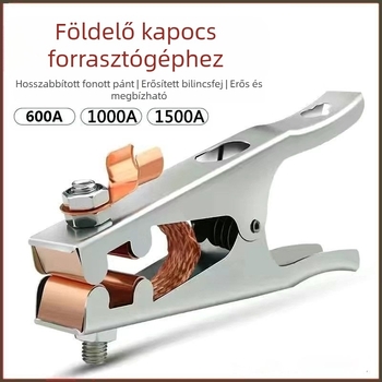 Argon ívhegesztéshez földelőcsipesz, 500–1000 A, vastagabb kivitel, pneumatikus működtetés, forró levegővel és infravörös sugárzással történő melegítés