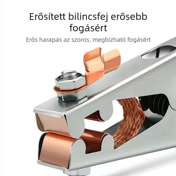 Argon ívhegesztéshez földelőcsipesz, 500–1000 A, vastagabb kivitel, pneumatikus működtetés, forró levegővel és infravörös sugárzással történő melegítés