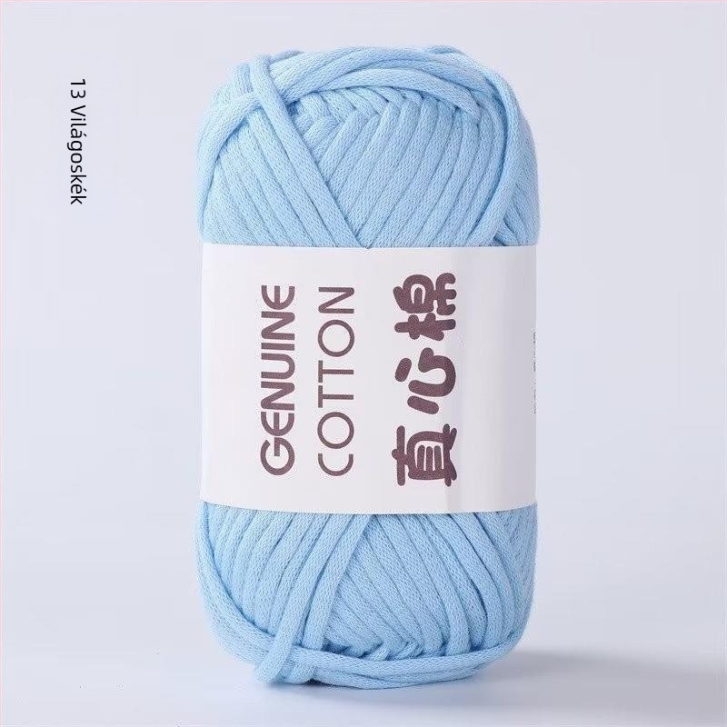 DIY hordozó fonal kötéshez - fél-fésült pamut, orsóval spunva, belső töltött üreges pamut