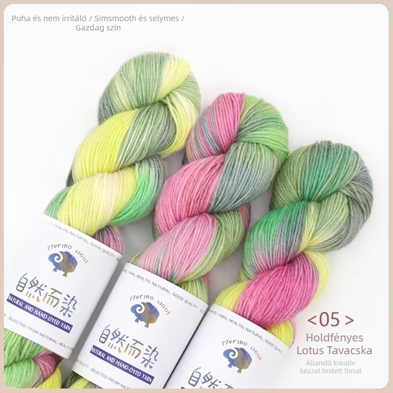 Dopamine kézzel festett gyapjúfonal, 100 g, anti-pill, meleg, csavart fonal, Good Color