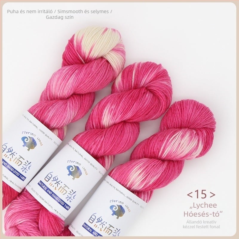 Dopamine kézzel festett gyapjúfonal, 100 g, anti-pill, meleg, csavart fonal, Good Color