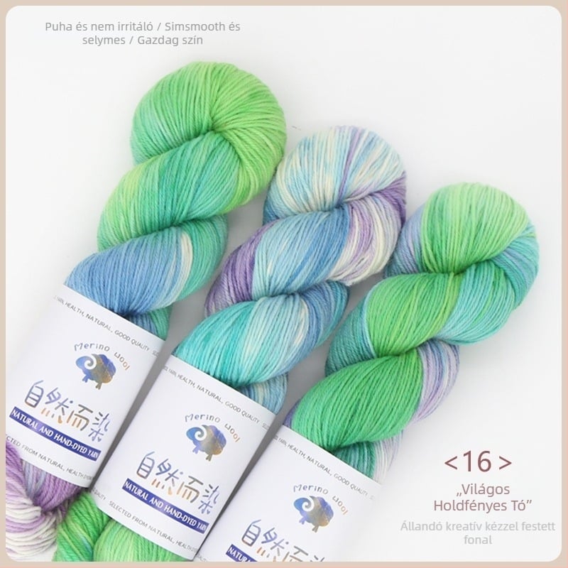 Dopamine kézzel festett gyapjúfonal, 100 g, anti-pill, meleg, csavart fonal, Good Color