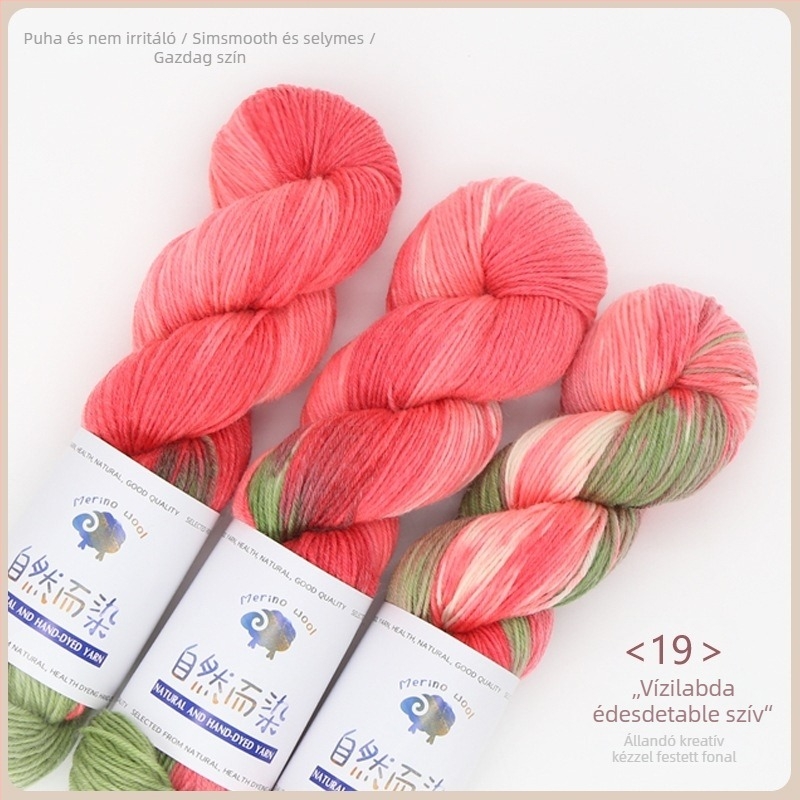 Dopamine kézzel festett gyapjúfonal, 100 g, anti-pill, meleg, csavart fonal, Good Color