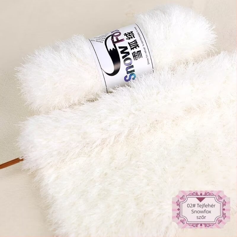 Snow Fox velúr fleece sál, csoportos fonású fonal, kötött, Yunzhen
