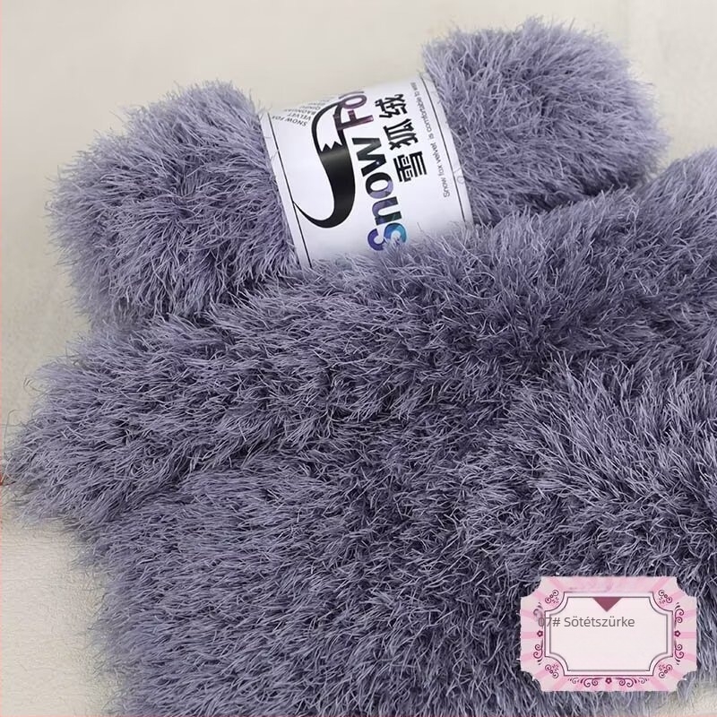 Snow Fox velúr fleece sál, csoportos fonású fonal, kötött, Yunzhen