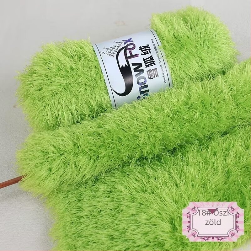 Snow Fox velúr fleece sál, csoportos fonású fonal, kötött, Yunzhen