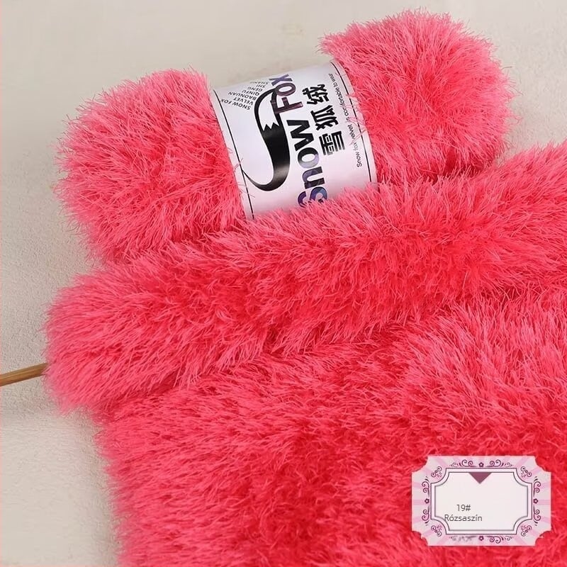 Snow Fox velúr fleece sál, csoportos fonású fonal, kötött, Yunzhen