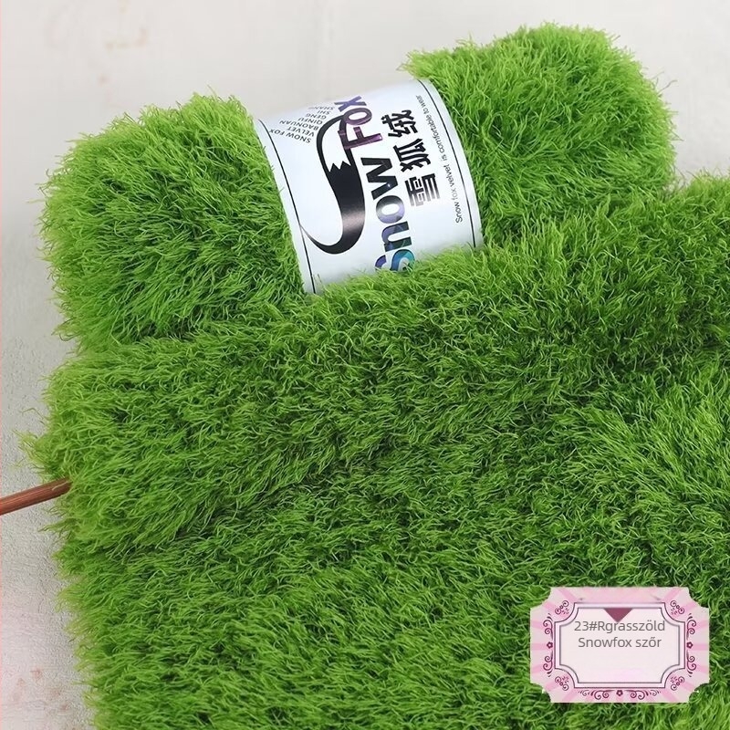 Snow Fox velúr fleece sál, csoportos fonású fonal, kötött, Yunzhen