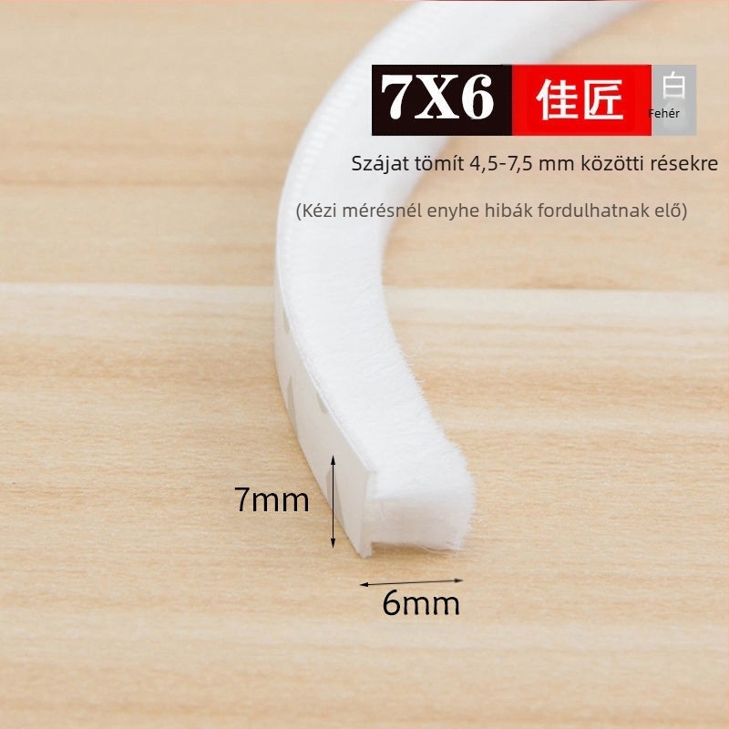 Ablak- és ajtószigetelő csík, univerzális, öntapadós, ütközésvédő, szélálló és hőszigetelő.