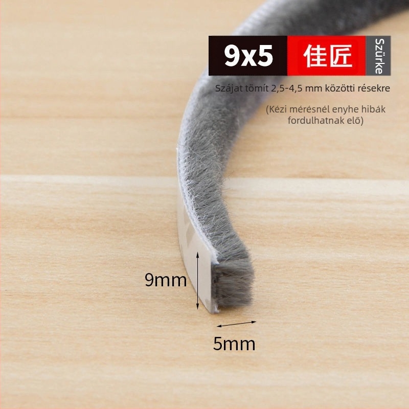 Ablak- és ajtószigetelő csík, univerzális, öntapadós, ütközésvédő, szélálló és hőszigetelő.