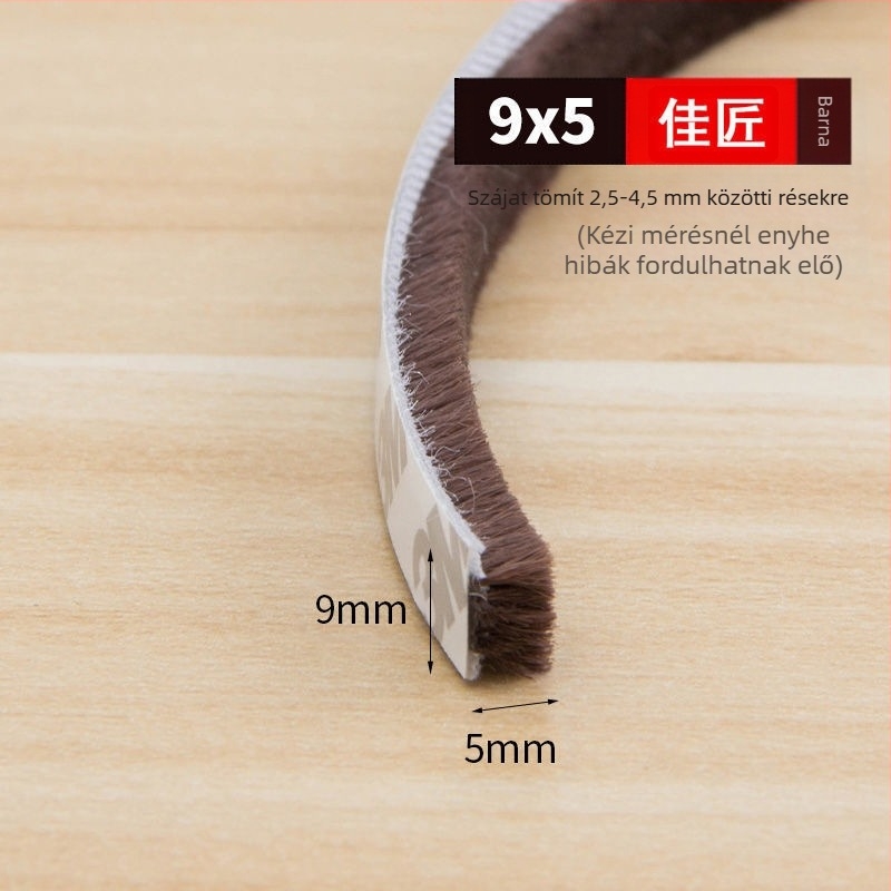 Ablak- és ajtószigetelő csík, univerzális, öntapadós, ütközésvédő, szélálló és hőszigetelő.