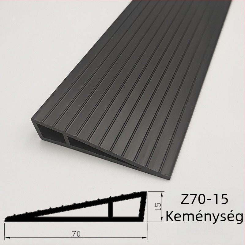 PVC puha öntapadós lejtőszőnyeg robotporszívókhoz, beltéri küszöbökhöz, vízálló, csúszásmentes, kopásálló, 25 mm vastagság