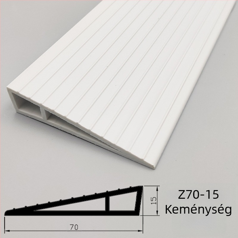 PVC puha öntapadós lejtőszőnyeg robotporszívókhoz, beltéri küszöbökhöz, vízálló, csúszásmentes, kopásálló, 25 mm vastagság