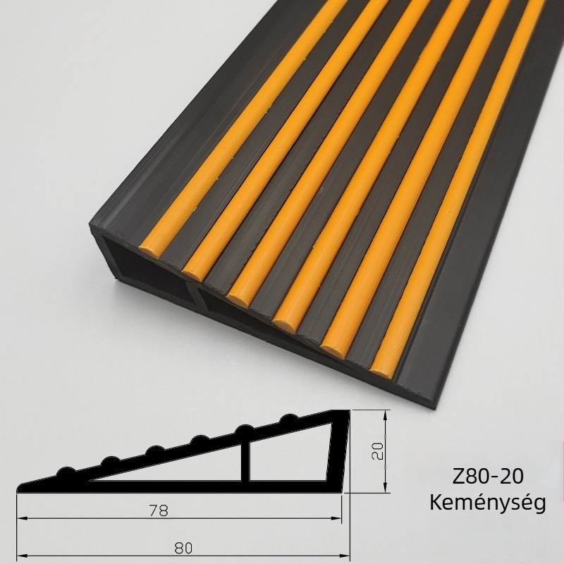 PVC puha öntapadós lejtőszőnyeg robotporszívókhoz, beltéri küszöbökhöz, vízálló, csúszásmentes, kopásálló, 25 mm vastagság
