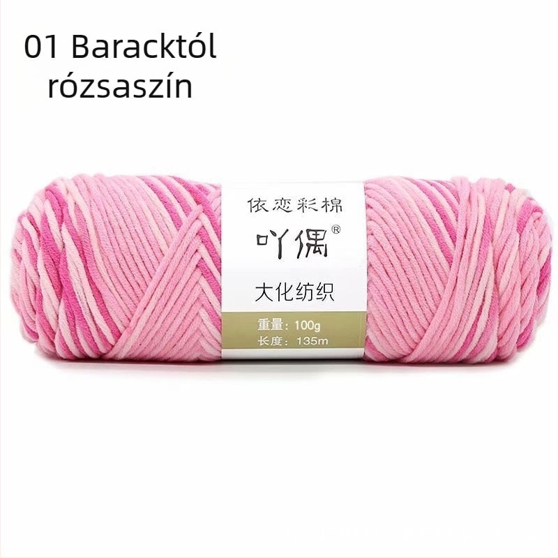 Kevert fonal skein gradient tej-gyapot, gyűrűs fonás, törölközőkhöz, kötéshez, szövéshez és varráshoz