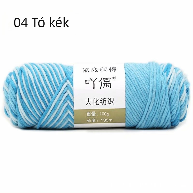 Kevert fonal skein gradient tej-gyapot, gyűrűs fonás, törölközőkhöz, kötéshez, szövéshez és varráshoz