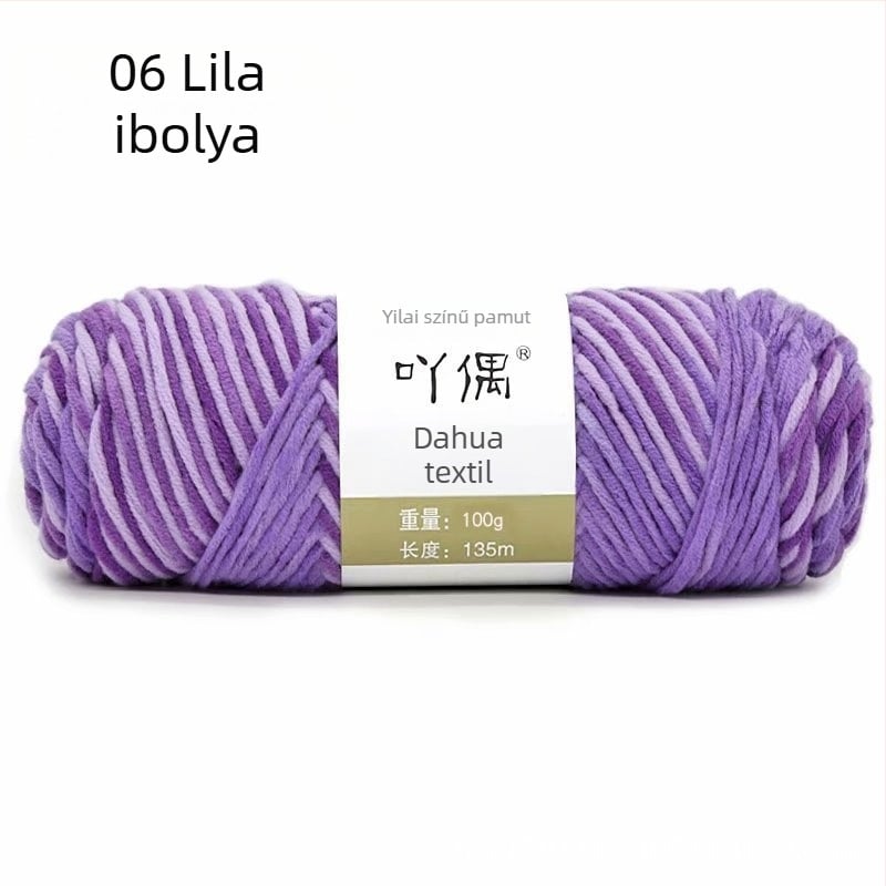 Kevert fonal skein gradient tej-gyapot, gyűrűs fonás, törölközőkhöz, kötéshez, szövéshez és varráshoz