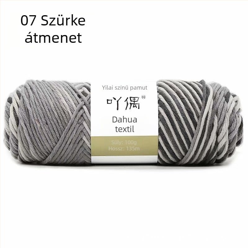 Kevert fonal skein gradient tej-gyapot, gyűrűs fonás, törölközőkhöz, kötéshez, szövéshez és varráshoz