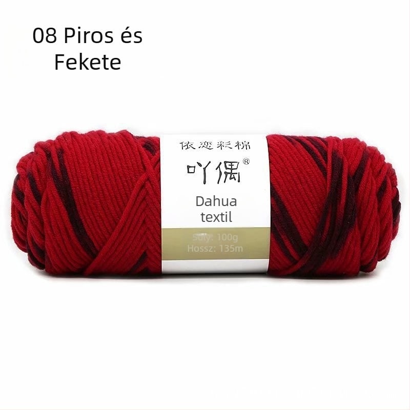 Kevert fonal skein gradient tej-gyapot, gyűrűs fonás, törölközőkhöz, kötéshez, szövéshez és varráshoz