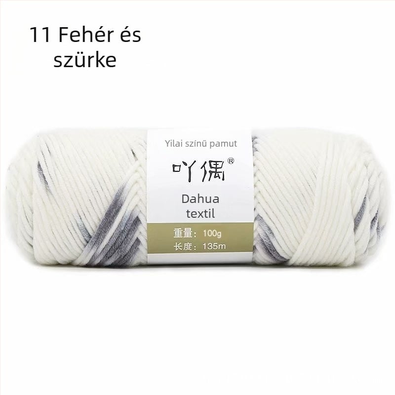 Kevert fonal skein gradient tej-gyapot, gyűrűs fonás, törölközőkhöz, kötéshez, szövéshez és varráshoz