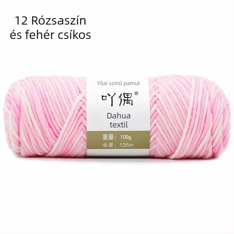 Kevert fonal skein gradient tej-gyapot, gyűrűs fonás, törölközőkhöz, kötéshez, szövéshez és varráshoz