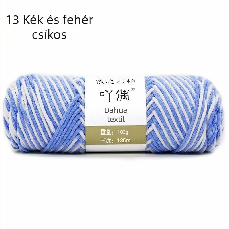 Kevert fonal skein gradient tej-gyapot, gyűrűs fonás, törölközőkhöz, kötéshez, szövéshez és varráshoz