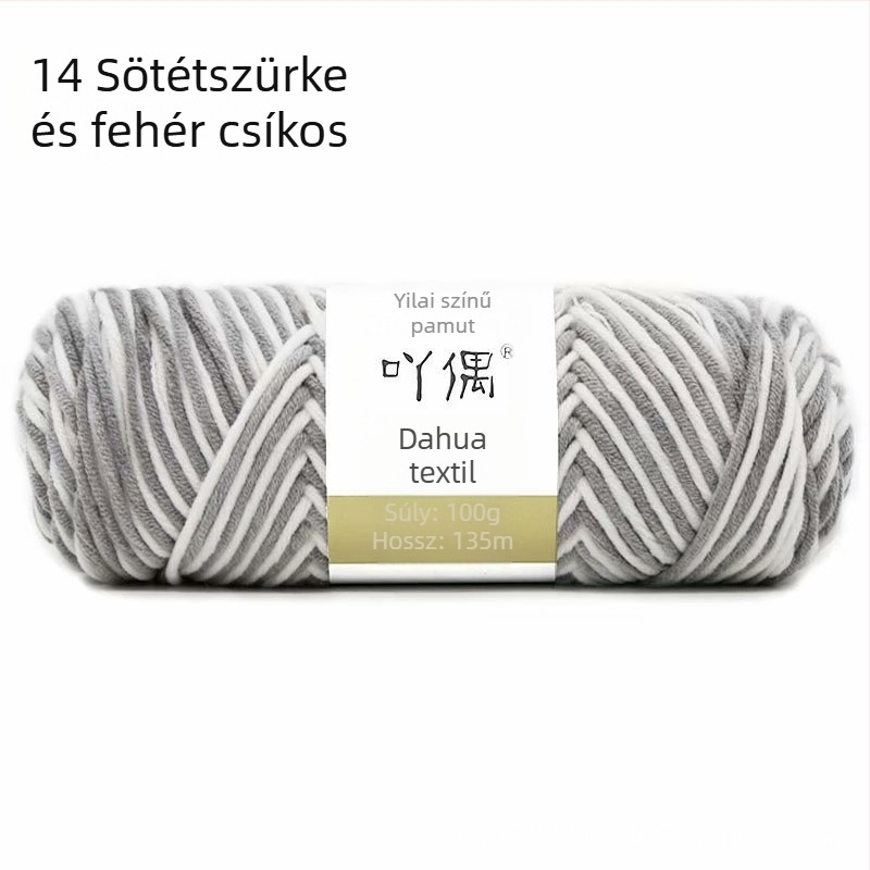 Kevert fonal skein gradient tej-gyapot, gyűrűs fonás, törölközőkhöz, kötéshez, szövéshez és varráshoz