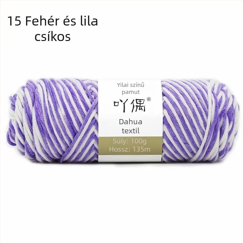 Kevert fonal skein gradient tej-gyapot, gyűrűs fonás, törölközőkhöz, kötéshez, szövéshez és varráshoz