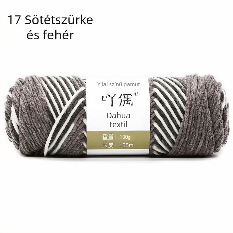 Kevert fonal skein gradient tej-gyapot, gyűrűs fonás, törölközőkhöz, kötéshez, szövéshez és varráshoz