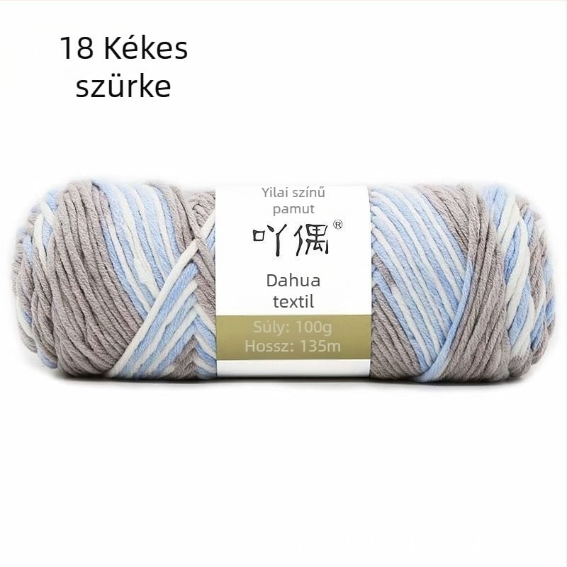 Kevert fonal skein gradient tej-gyapot, gyűrűs fonás, törölközőkhöz, kötéshez, szövéshez és varráshoz