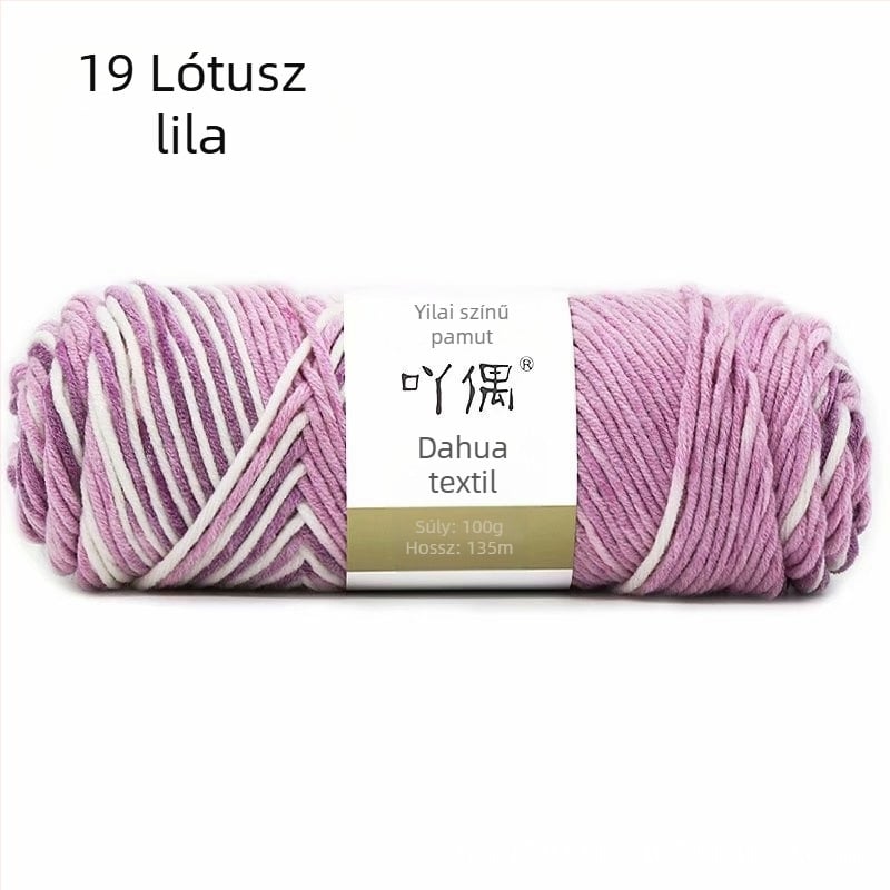 Kevert fonal skein gradient tej-gyapot, gyűrűs fonás, törölközőkhöz, kötéshez, szövéshez és varráshoz