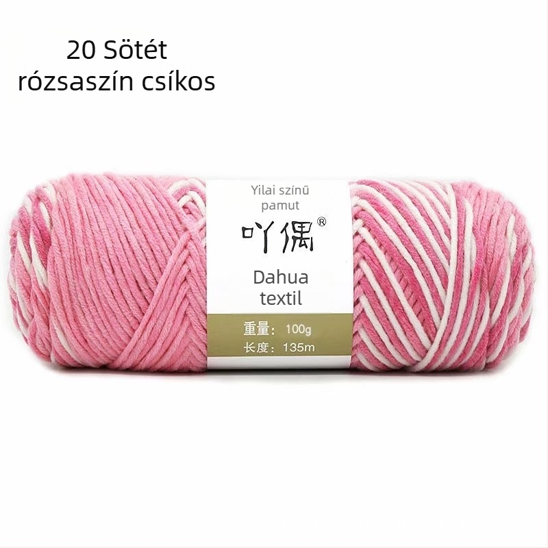 Kevert fonal skein gradient tej-gyapot, gyűrűs fonás, törölközőkhöz, kötéshez, szövéshez és varráshoz