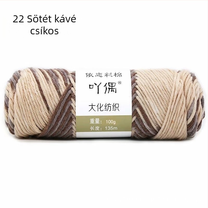 Kevert fonal skein gradient tej-gyapot, gyűrűs fonás, törölközőkhöz, kötéshez, szövéshez és varráshoz