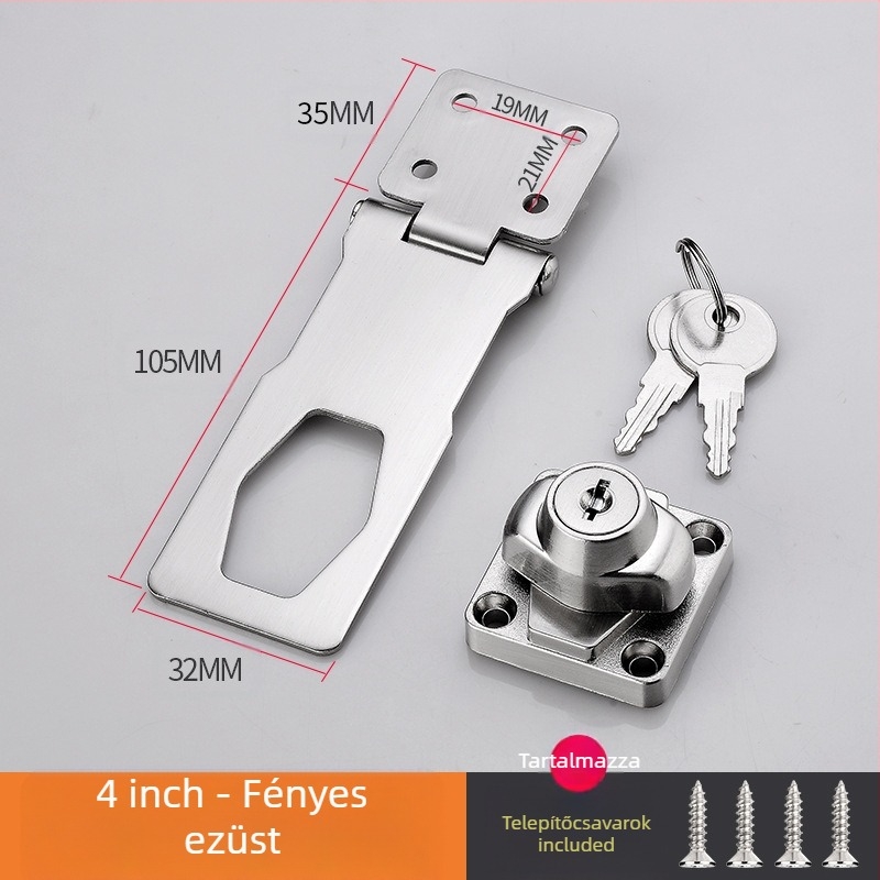 Fúrás nélküli szekrényzár — modell HSD-12; alkalmas szekrényajtókra, fiókokra, hűtőkre és fagyasztókra