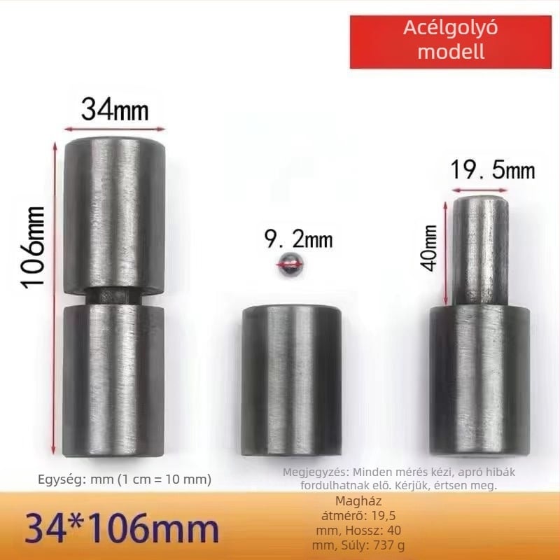 Vasból készült H-formájú ajtópánt, Modell Other, Termékkód Zlp-420128010453