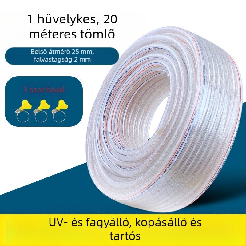 PVC vízcső háztartási használatra, fagyálló, alkalmas autómosásra és öntözésre, kígyó bőrképű tömlő, CE tanúsítvány