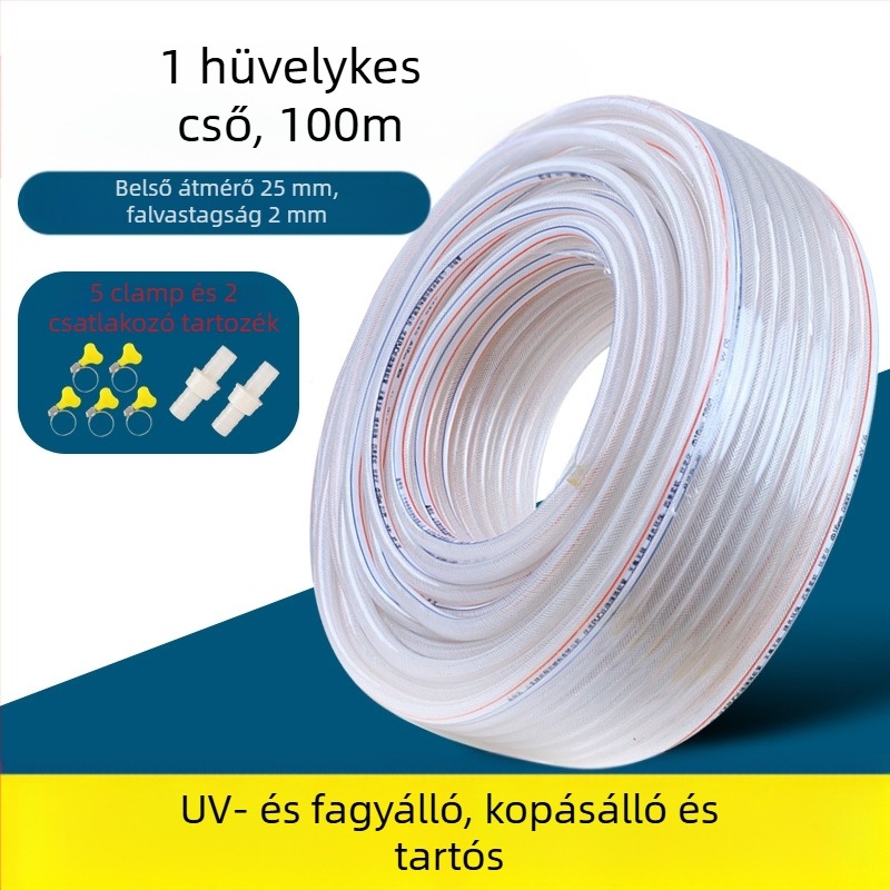 PVC vízcső háztartási használatra, fagyálló, alkalmas autómosásra és öntözésre, kígyó bőrképű tömlő, CE tanúsítvány