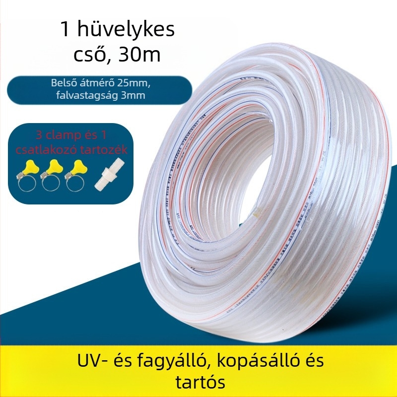 PVC vízcső háztartási használatra, fagyálló, alkalmas autómosásra és öntözésre, kígyó bőrképű tömlő, CE tanúsítvány