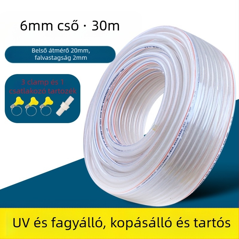 PVC vízcső háztartási használatra, fagyálló, alkalmas autómosásra és öntözésre, kígyó bőrképű tömlő, CE tanúsítvány