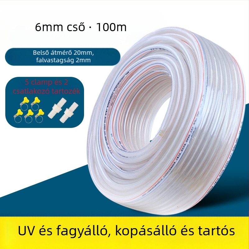PVC vízcső háztartási használatra, fagyálló, alkalmas autómosásra és öntözésre, kígyó bőrképű tömlő, CE tanúsítvány