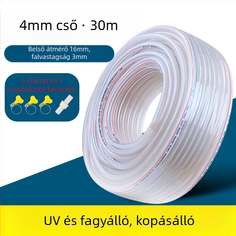 PVC vízcső háztartási használatra, fagyálló, alkalmas autómosásra és öntözésre, kígyó bőrképű tömlő, CE tanúsítvány