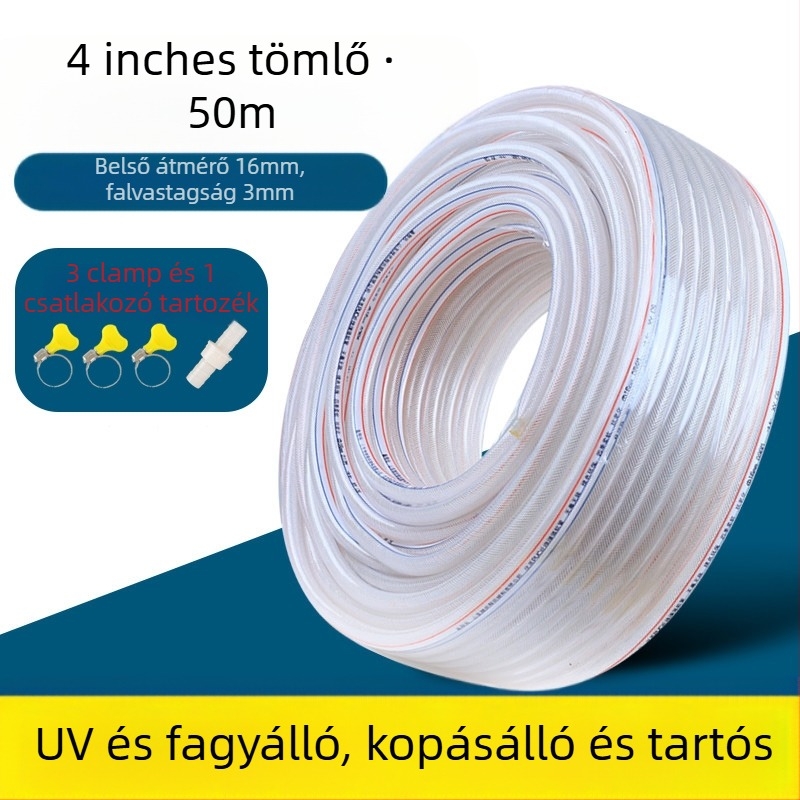 PVC vízcső háztartási használatra, fagyálló, alkalmas autómosásra és öntözésre, kígyó bőrképű tömlő, CE tanúsítvány